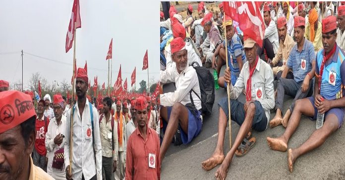 Kisan Morcha : शेतकरी अजूनही वाशिंदमधल्या मैदानात ठाण मांडून, एका शेतकऱ्याच्या मृत्यूने हळहळ