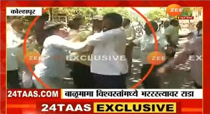 Balumama Devasthan Trust : बाळुमामा देवस्थानच्या ट्रस्टी आणि सरपंचांची रस्त्यात हाणामारी