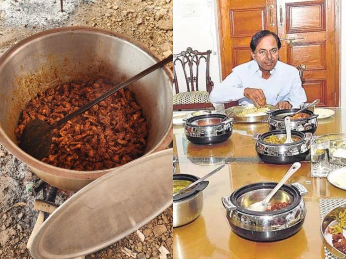 'वारकऱ्यांच्या भावनांशी खेळू नका', केसीआर यांचा मटणाचा शाही बेत वादात title=