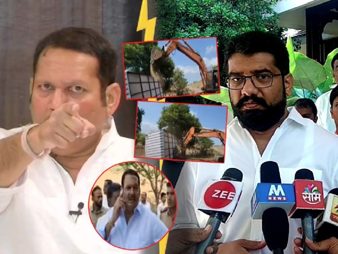 साताऱ्यात राडा! उदयनराजेंची JCB ने कारवाई; शिवेंद्रराजेंनी उभारलेलं ऑफिस तोडलं