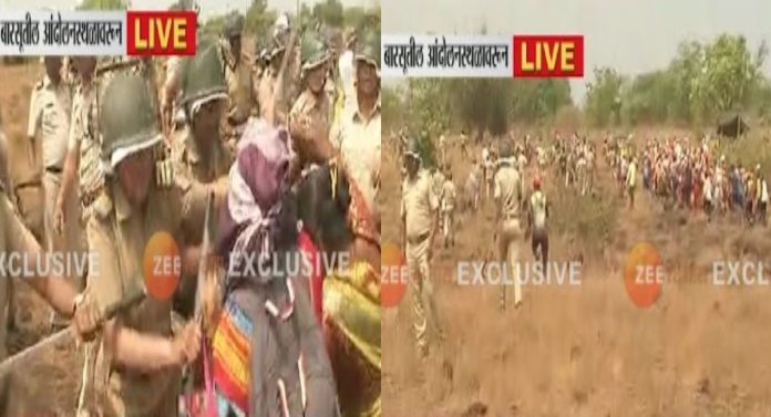 बारसूमधील आंदोलन चिघळलं...  पोलिसांनी आंदोलकांवर फोडल्या अश्रुधुराच्या नळकांड्या