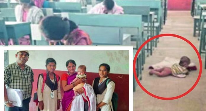 Mother's Day 2023 : आई सारखं दैवत नाही! परीक्षा खोलीत तान्हुल्यास स्तनपान करत सोडवला पेपर